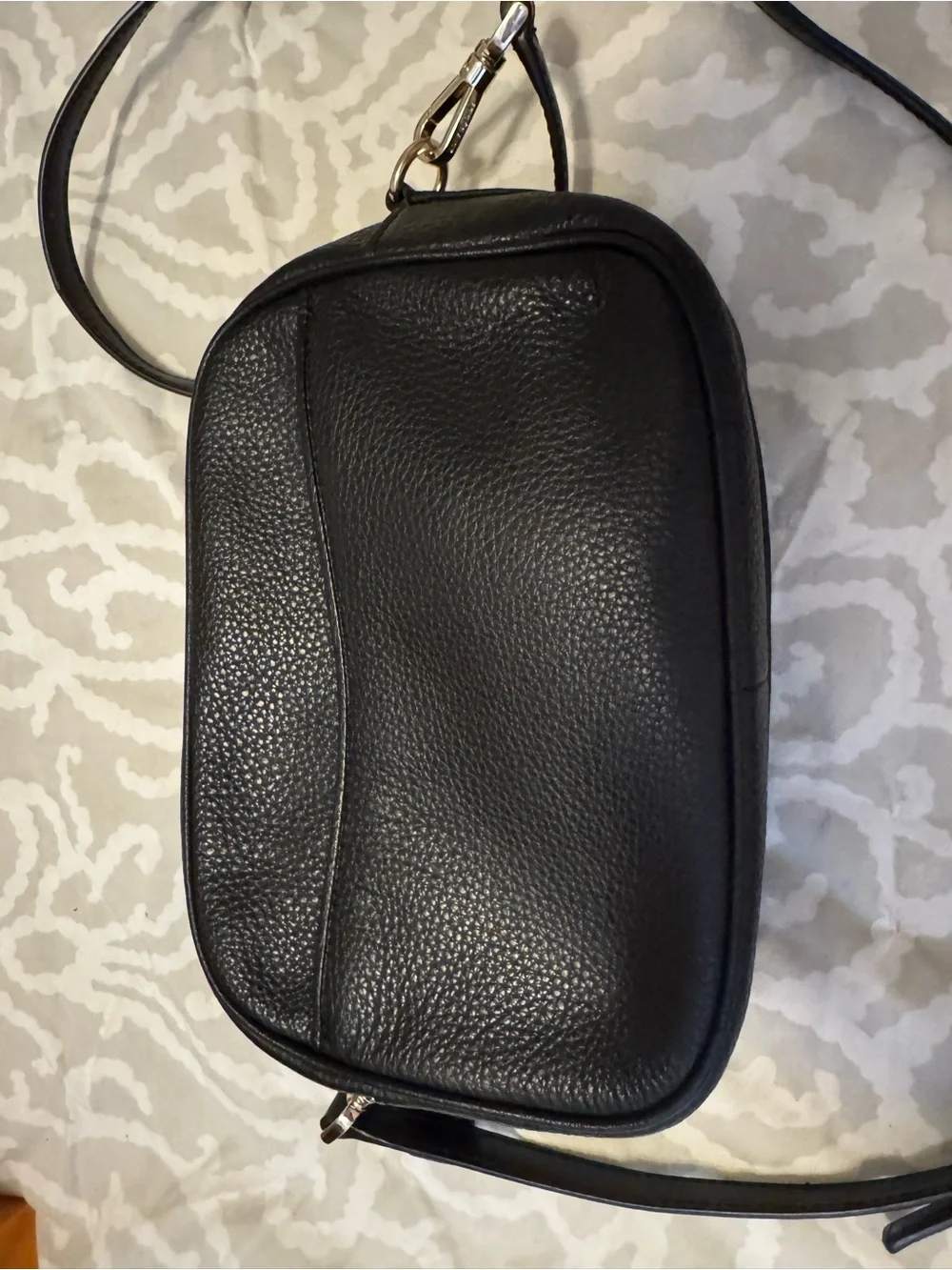 Coach Black Pebbled Leather Camera Crossbody